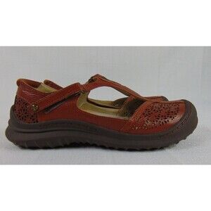 JAMBU CREEK Woman's Shoes 7M MARY JANE FLATS RELAX FOAM  LEATHER UPPER Brown